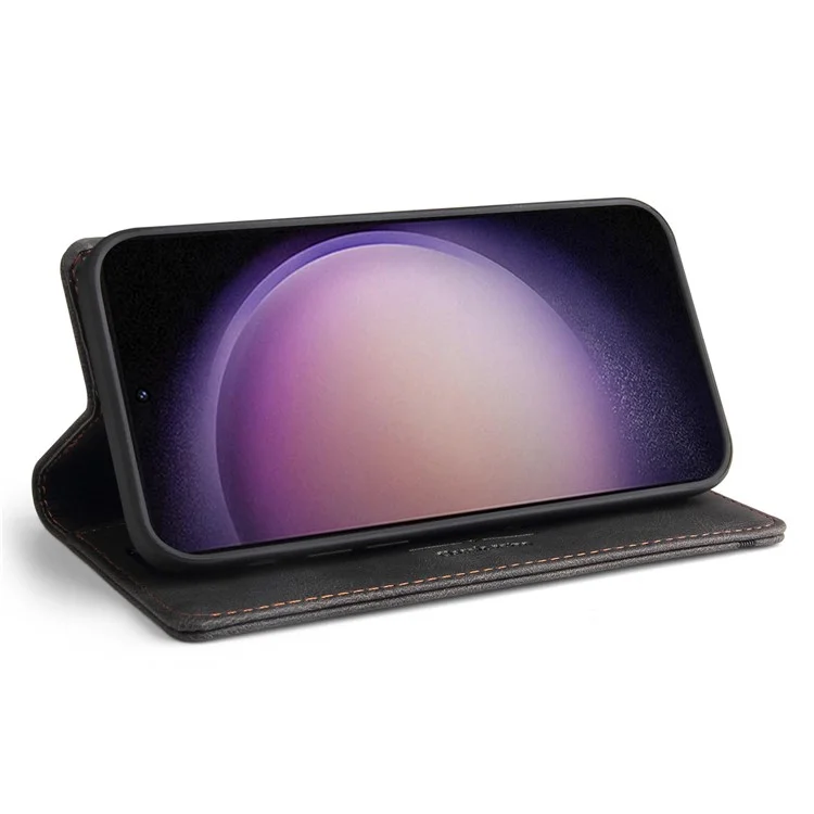 GQ.UTROBE 008 Series Para Samsung Galaxy S24+ Capa da Caixa RFID Blocking PU Leather + TPU Skin-touch Cover - Preto