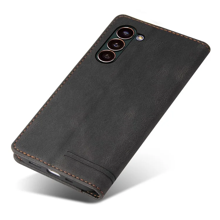 GQ.UTROBE 008 Series Para Samsung Galaxy S24+ Capa da Caixa RFID Blocking PU Leather + TPU Skin-touch Cover - Preto