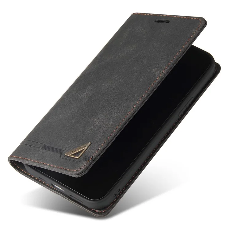 GQ.UTROBE 008 Series Para Samsung Galaxy S24+ Capa da Caixa RFID Blocking PU Leather + TPU Skin-touch Cover - Preto