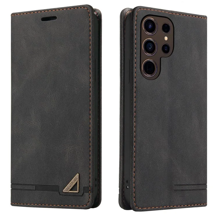 GQ.UTROBE 008 Series для Samsung Galaxy S24 Ultra, чехол, блокировка RFID, кожа PU + TPU, защитный чехол для телефона - черный