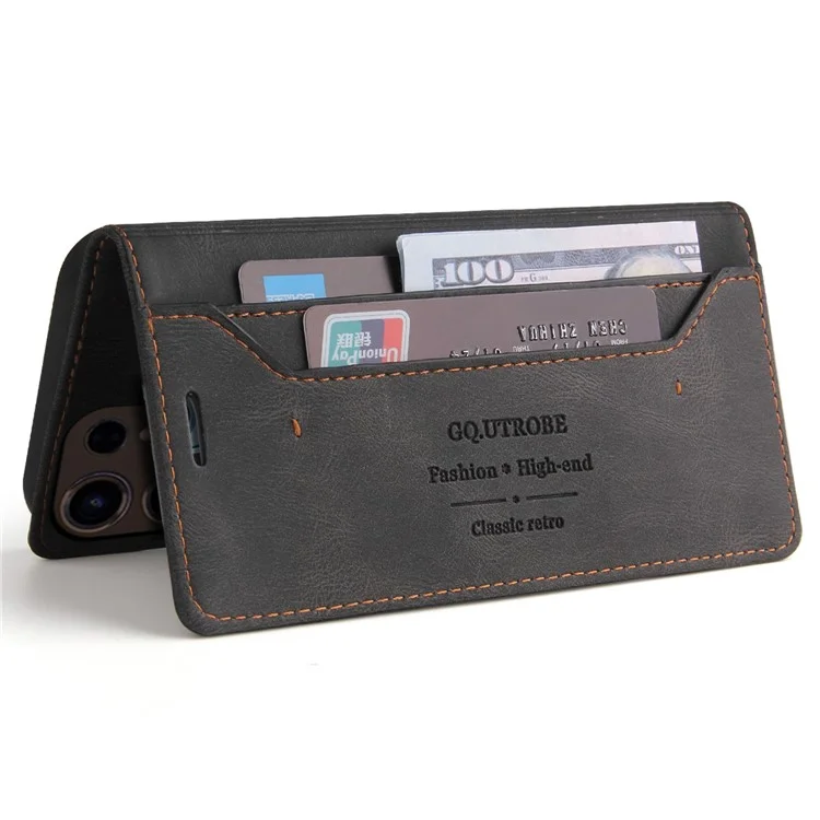 GQ.UTROBE 008 Series для Samsung Galaxy S24 Ultra, чехол, блокировка RFID, кожа PU + TPU, защитный чехол для телефона - черный