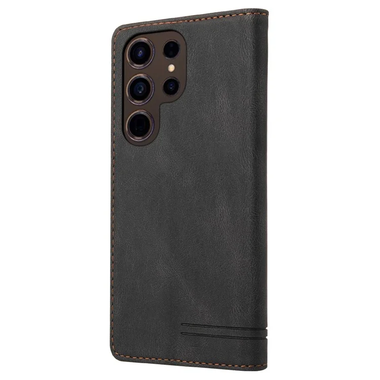 GQ.UTROBE 008 Series для Samsung Galaxy S24 Ultra, чехол, блокировка RFID, кожа PU + TPU, защитный чехол для телефона - черный