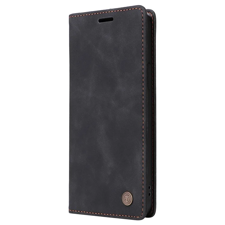 006 Series For Samsung Galaxy S24+ Case Phone Wallet PU Leather Cover with Suction Cups Closure - Black