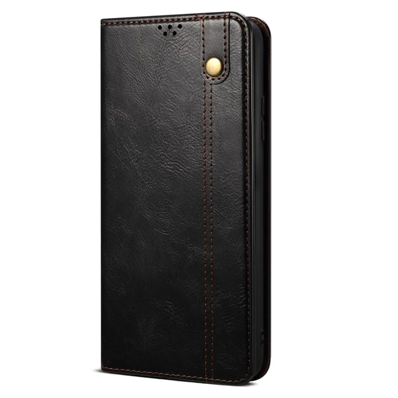 For Xiaomi 14 Case Anti-Scratch Phone Cover Stand Wallet PU Leather Phone Shell - Black