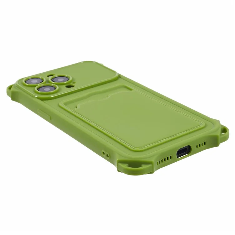 Серия HRX Для Iphone 15 Pro Max Case-proble-proof Tpu Card Cope Cople (точный Вырез) - Зеленый