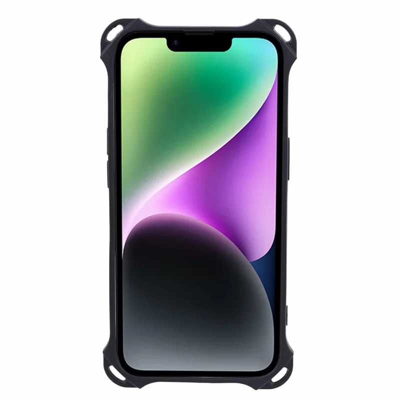 HRX Series for iPhone 14 TPU Case Card Holder Mobile Phone Cover (Precise Cutout) - Black