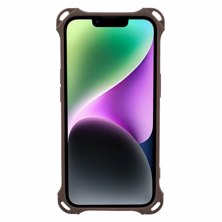 Série HRX para iPhone 14 Plus Case Reforçado Canto Slot para Cartões Capa TPU (Recorte Preciso) - Marrom