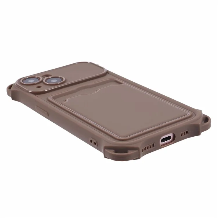 Série HRX para iPhone 14 Plus Case Reforçado Canto Slot para Cartões Capa TPU (Recorte Preciso) - Marrom