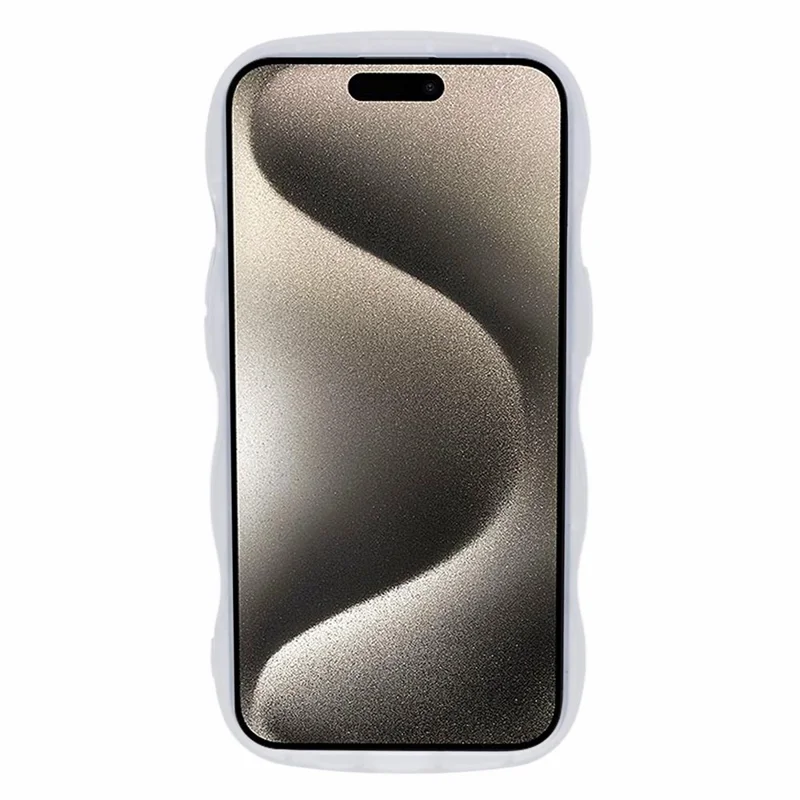 Série JTW para Capa de iPhone 15 Plus Glitter Sequins Epoxy TPU Phone Back Cover - Branco