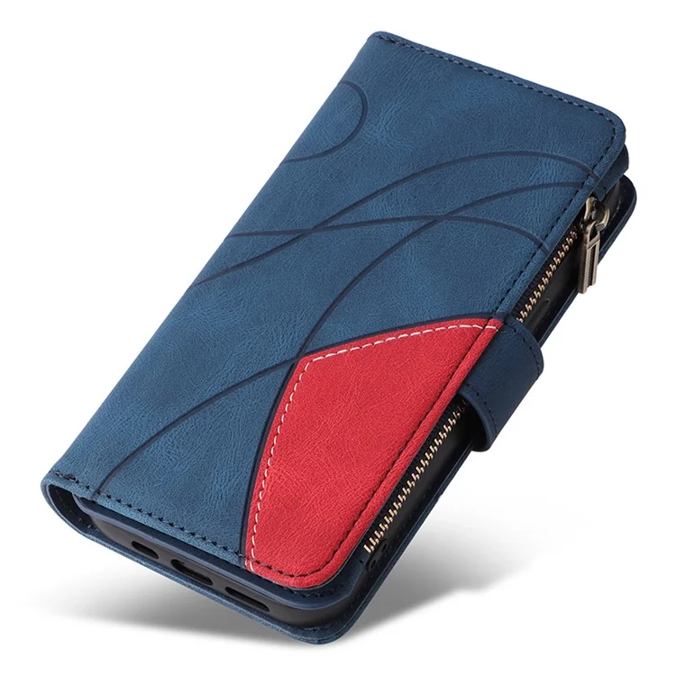 KT Multi-function Series-5 For Motorola Moto G54 5G Case Leather Phone Stand Cover Magnetic Splicing Wallet - Azul
