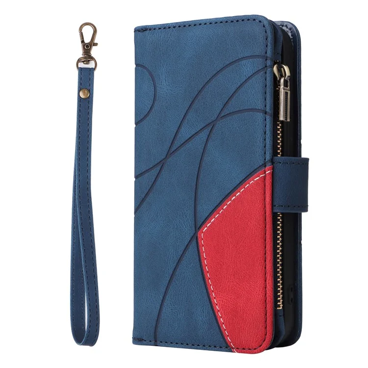 KT Multi-function Series-5 For Motorola Moto G54 5G Case Leather Phone Stand Cover Magnetic Splicing Wallet - Azul