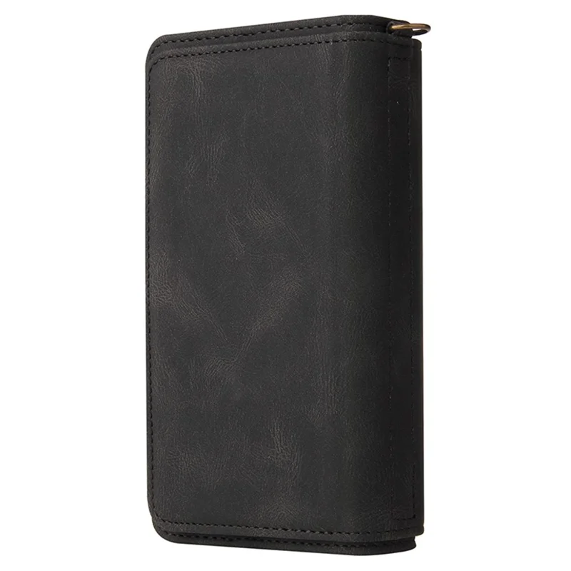 KT Multi-Functional Series-2 Para Funda de Teléfono Motorola Moto G84 5G Cubierta de Caso Bolsillo con Cremallera Cartera de Piel - Negro