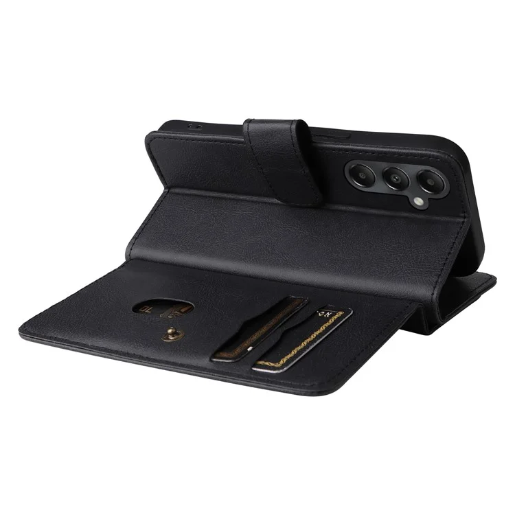 For Samsung Galaxy A05s 4G Leather Case with 10 Card Holder Phone Cover Stand - Black