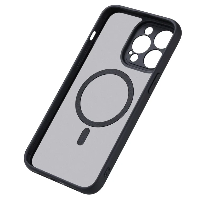 VILI GHB-Serie für iPhone 15 Pro Lederetui RFID-Blockierung Magnetische Handyhülle - Schwarz