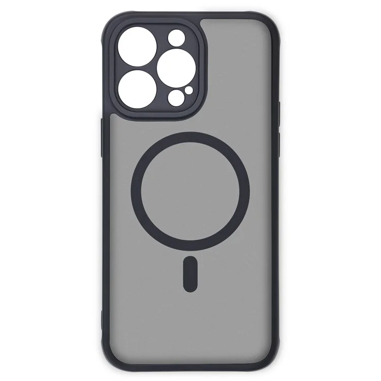 VILI GHB-Serie für iPhone 15 Pro Lederetui RFID-Blockierung Magnetische Handyhülle - Schwarz