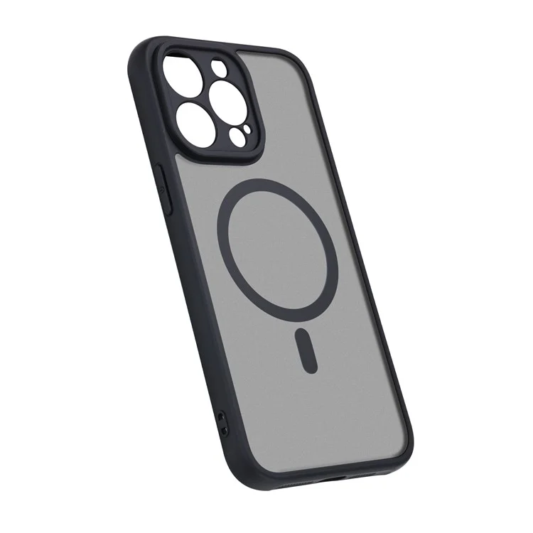 VILI GHB-Serie für iPhone 15 Pro Lederetui RFID-Blockierung Magnetische Handyhülle - Schwarz