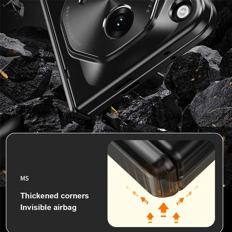 Für Oppo Find N3 5G Hülle Stiftfach Gehärtetes Glasbildschirmfilm Scharnier-Design Handyhülle mit Stift - Gold