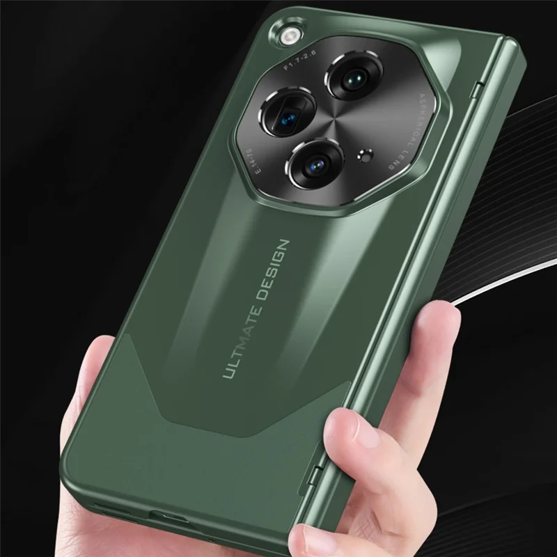 Für Oppo Find N3 5G Hülle Stiftfach Gehärtetes Glasbildschirmfilm Scharnier-Design Handyhülle mit Stift - Gold