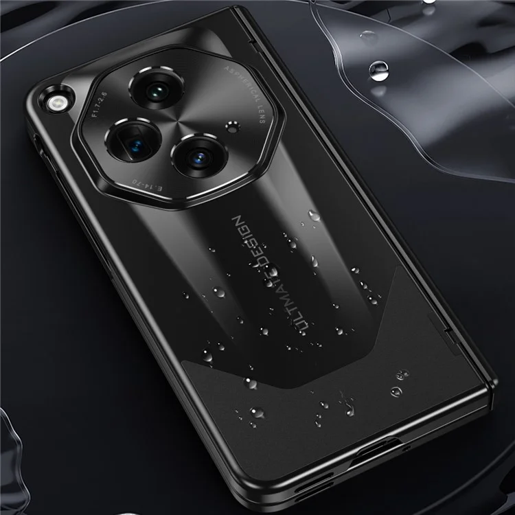 For OnePlus Open Case Tempered Glass Film Hinge Protection PC Cover with Stylus / Stylus Slot - Green