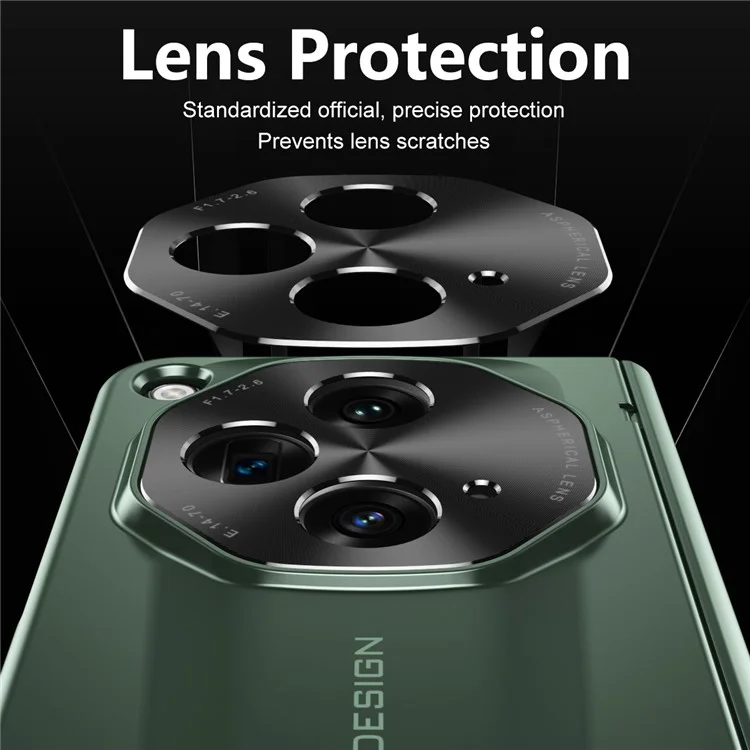 For OnePlus Open Phone Case Tempered Glass Film Hinge Protection Hard PC Cover - Green