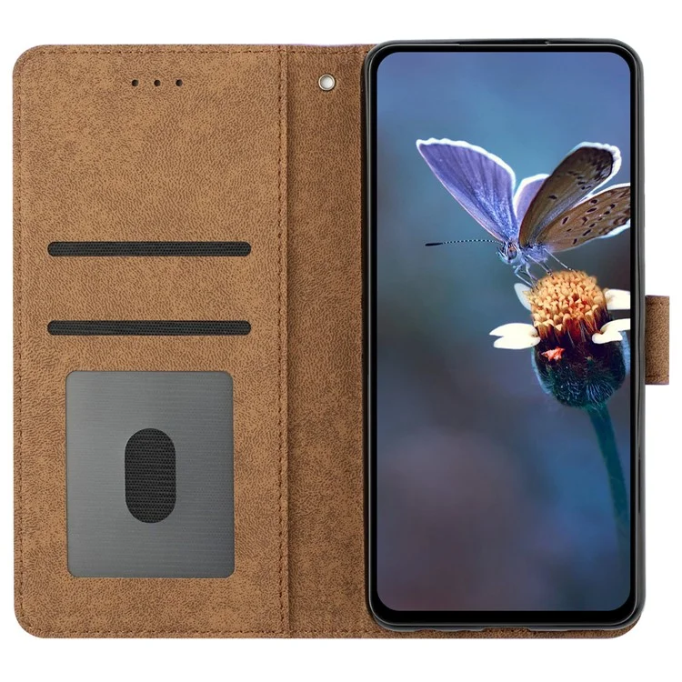 Для Samsung Galaxy A15 5G Чехол с гравировкой в виде бабочки, бумажник из искусственной кожи, подставка для телефона - Розовый