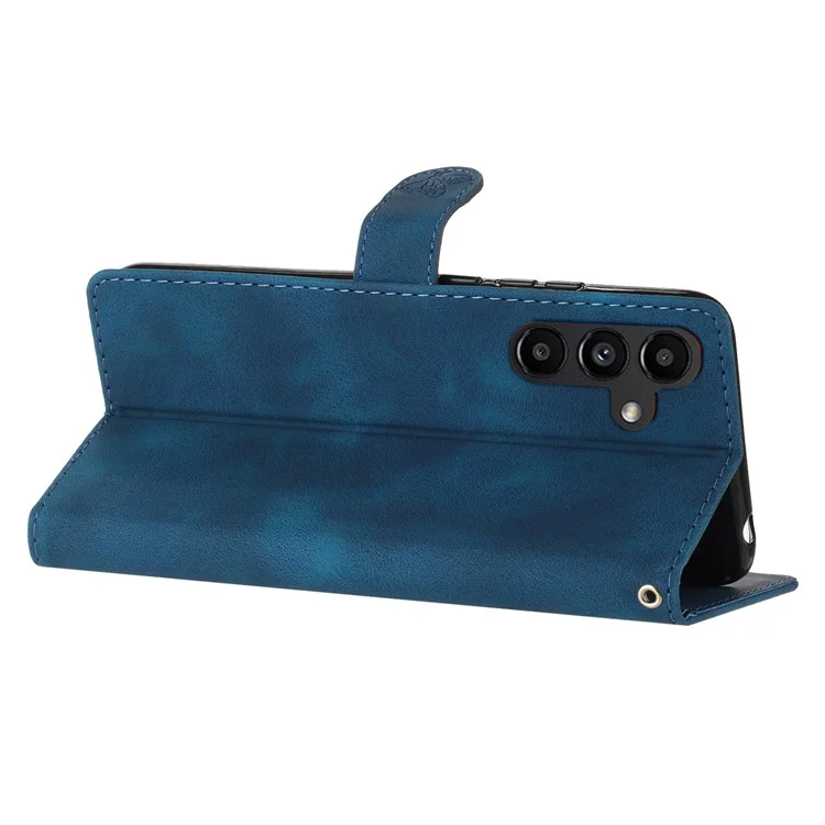 Para Samsung Galaxy A05s 4G Funda Magnética de Piel de PU con Diseño Impreso de Billetera y Protector de Teléfono - Azul