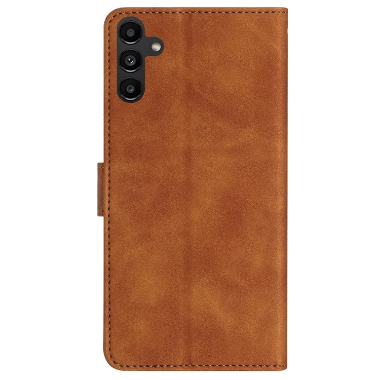 Чехол-книжка с бабочкой для Samsung Galaxy A05s 4G, обложка из TPU+PU кожи, откидной чехол-подставка - коричневый