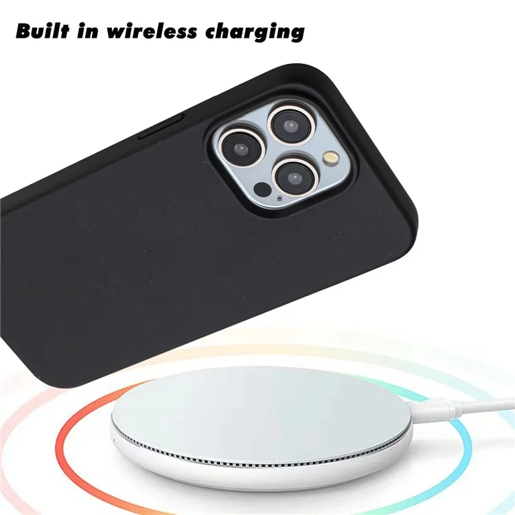 Für iPhone 12 / 12 Pro Case Weizenstroh+TPU Vollständig biologisch abbaubarer Telefonschutz - Schwarz