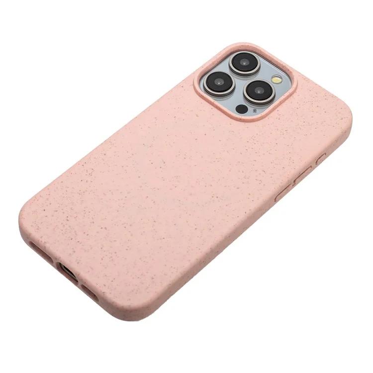 Étui pour iPhone 12 / 12 Pro en paille de blé + TPU entièrement biodégradable - Rose