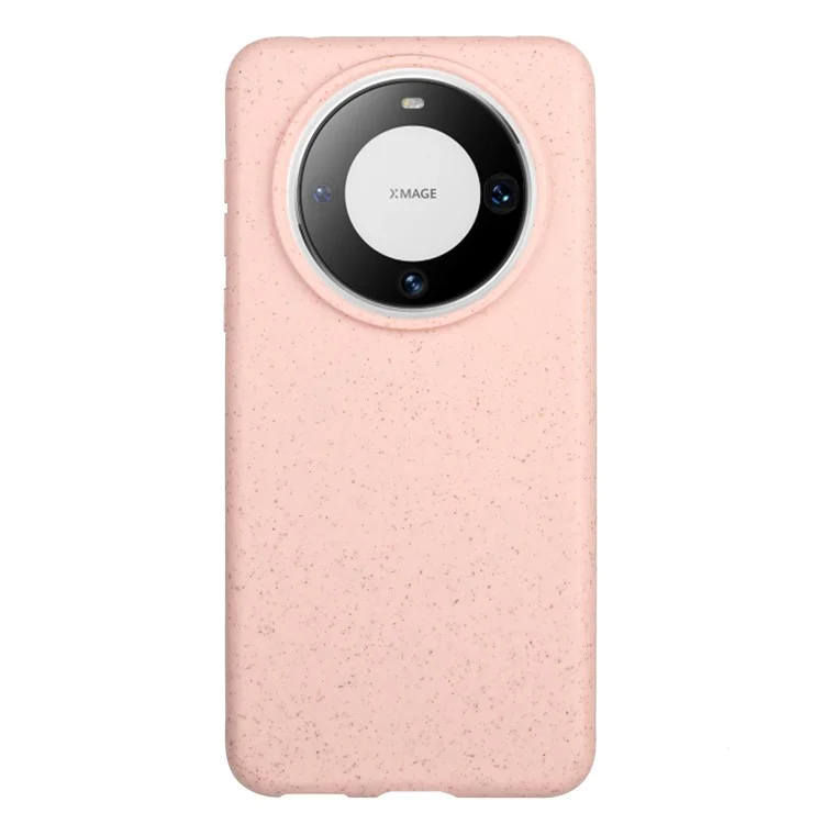 Para Huawei Mate 60 Case Magnetic TPU+Wheat Straw Telep Cubierta - Rosa