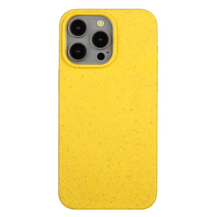For iPhone 12 Pro Max Case Eco Wheat Straw Made Biodegradable Phone Cover - Yellow