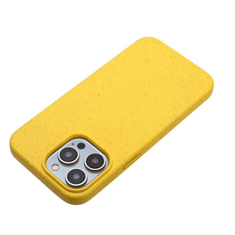 For iPhone 12 Pro Max Case Eco Wheat Straw Made Biodegradable Phone Cover - Yellow