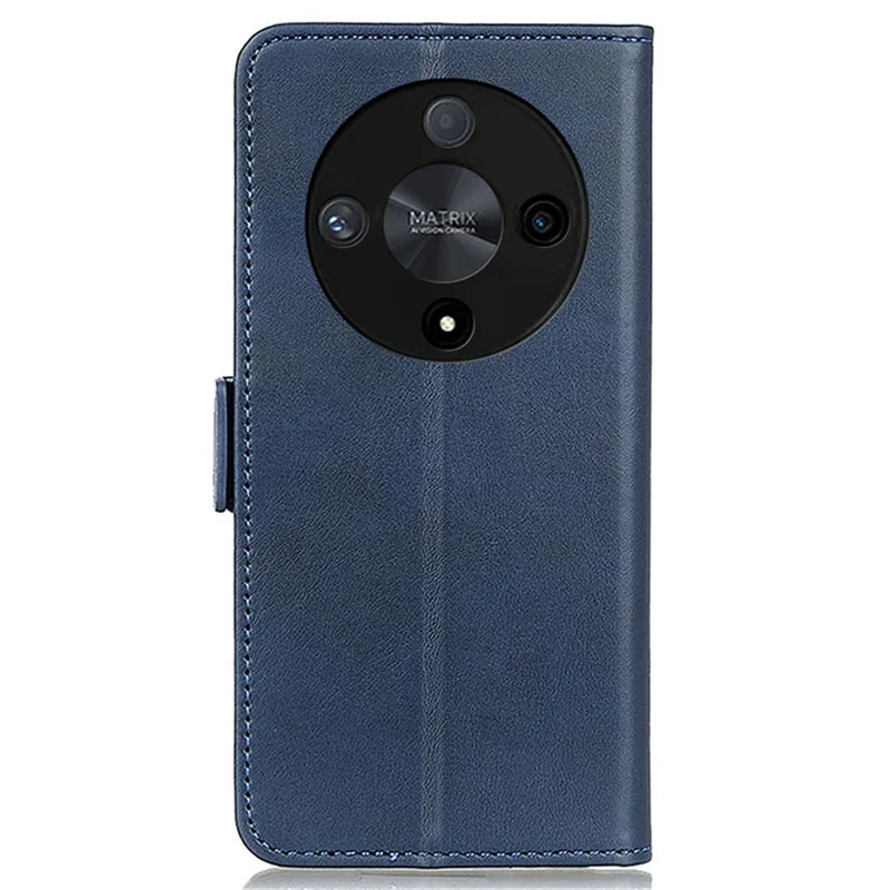 For Honor X9b 5G / Magic6 Lite 5G / X50 5G Case Anti-fall Magnetic Clasp Wallet Leather Phone Protector - Blue