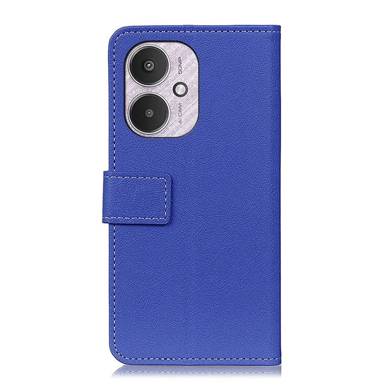 Para Xiaomi Redmi 13C 4G / 13C 5G / Poco C65 4G / Poco M6 5G / 13R 5G Funda Protectora de Cartera de Piel de PU a Prueba de Golpes - Azul