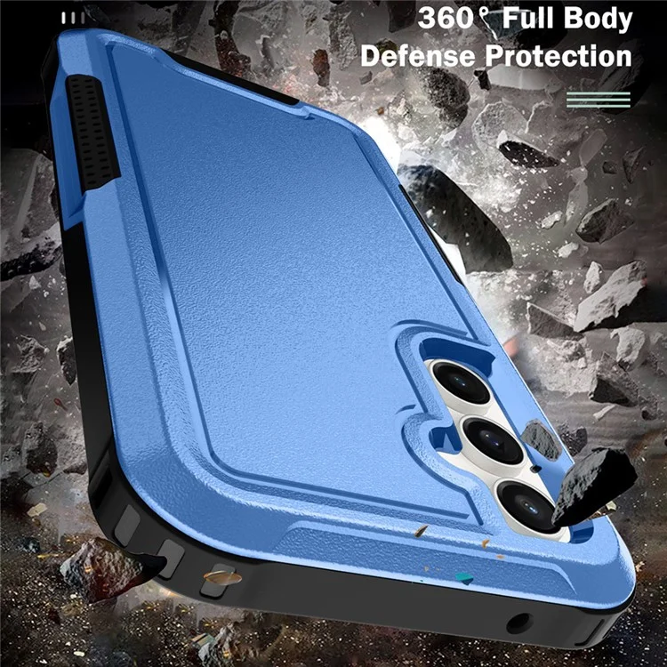 Per Samsung Galaxy S23 FE Case PC + Custodia per telefono antiscivolo in silicone - Zaffiro