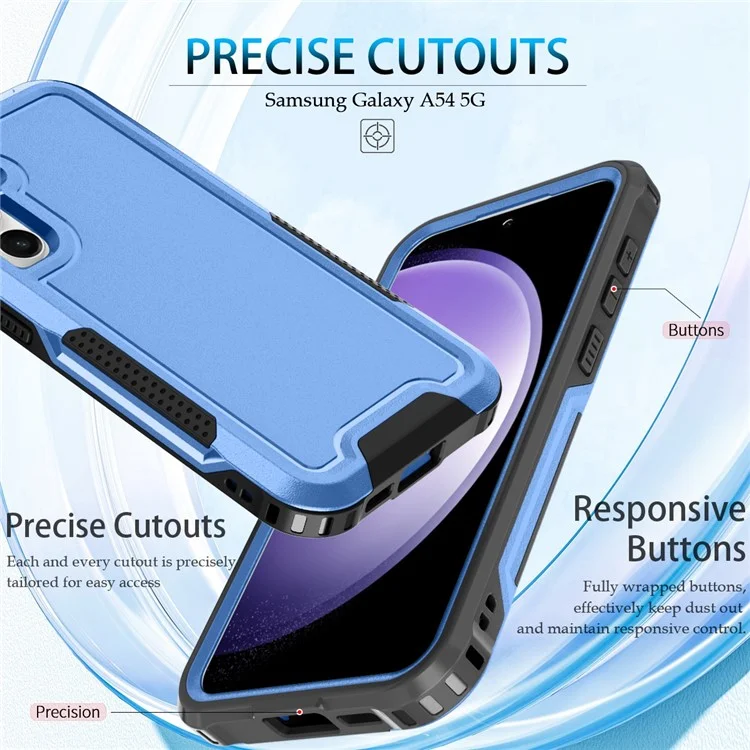 Per Samsung Galaxy S23 FE Case PC + Custodia per telefono antiscivolo in silicone - Zaffiro