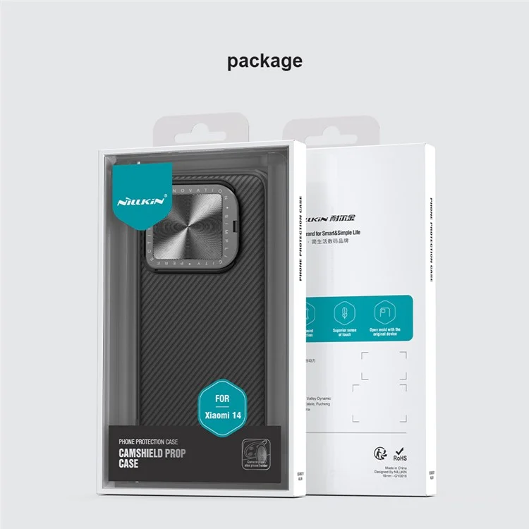 NILLKIN CamShield Prop Magnetic Series for Xiaomi 14 Phone Case with Lens Cover Kickstand - Green