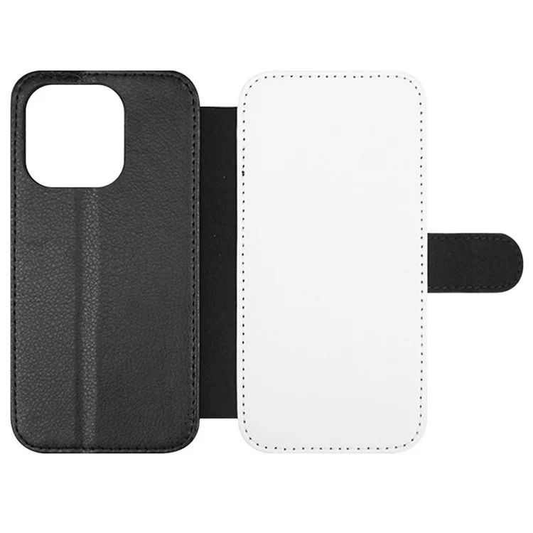 Für iPhone 15 Heat Transfer Printing Phone Case PU-Leder DIY Blank Weißer Deckel