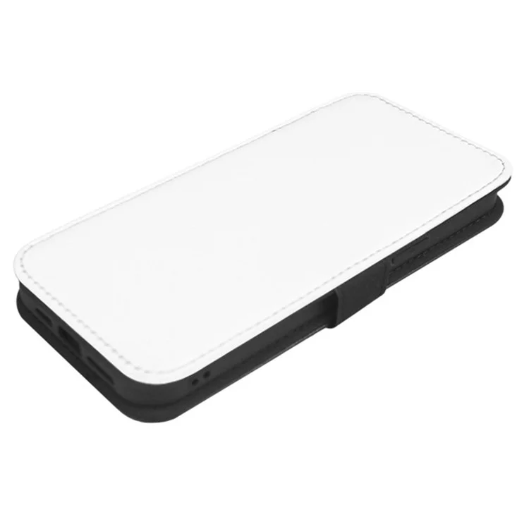 Für iPhone 15 Heat Transfer Printing Phone Case PU-Leder DIY Blank Weißer Deckel