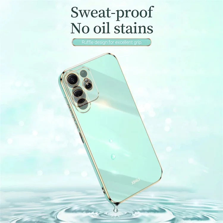 XINLI Para Funda Samsung Galaxy S24 Ultra Case Electroplated Anti-scratch Phone TPU Cover - Cyan