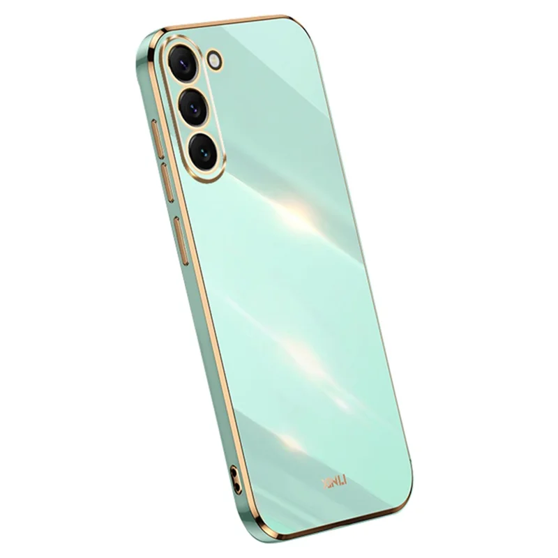 XINLI til Samsung Galaxy S24+ Taske Elektropladeret Anti-stødt TPU Telefondæksel - Cyan