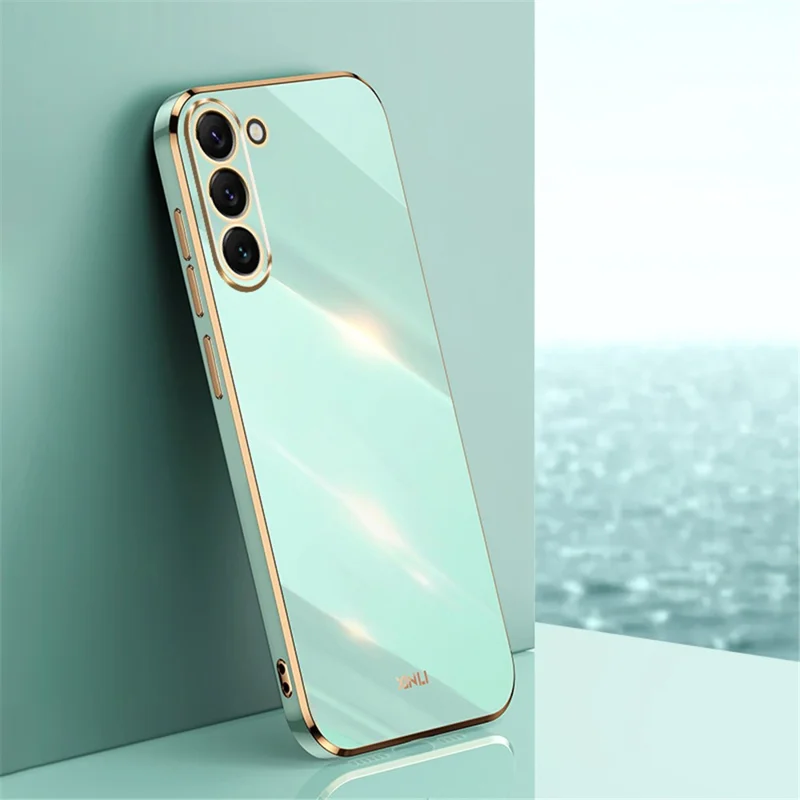 XINLI til Samsung Galaxy S24+ Taske Elektropladeret Anti-stødt TPU Telefondæksel - Cyan
