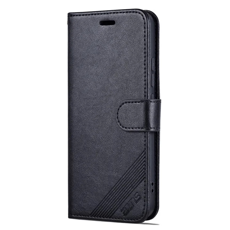 Чехол для телефона AZNS PU Leather для Xiaomi 14 Pro с противоударной защитой, бумажником и магнитной крышкой - черный