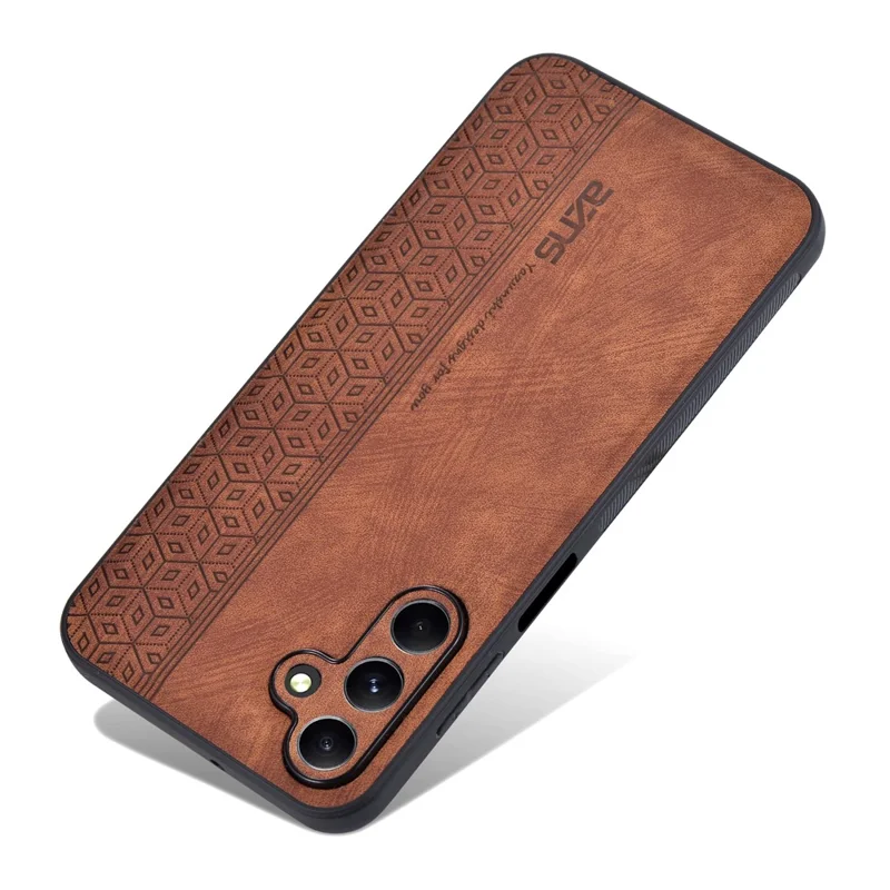 AZNS för Samsung Galaxy A05s 4G skal Slim-fit med intryckt mönster PU-läder+TPU mobilskals - Brun