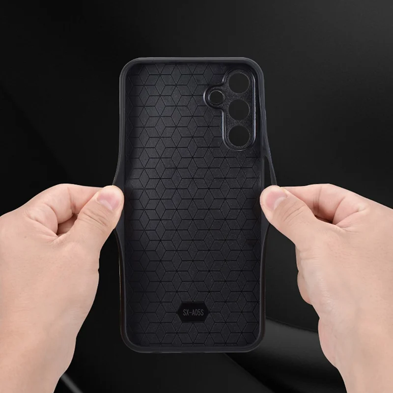 AZNS för Samsung Galaxy A05s 4G skal Slim-fit med intryckt mönster PU-läder+TPU mobilskals - Brun