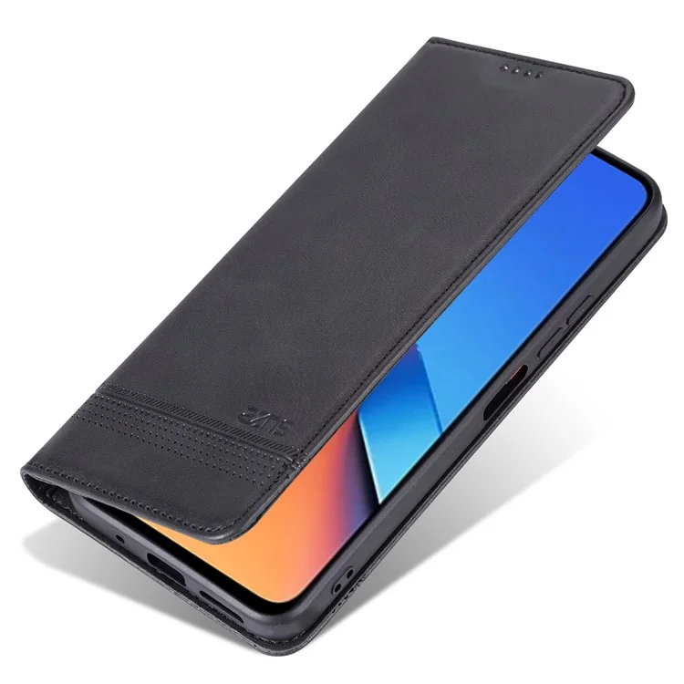 AZNS для Xiaomi 14 Чехол Антицарапина Подставка для телефона Бумажник - Черный 