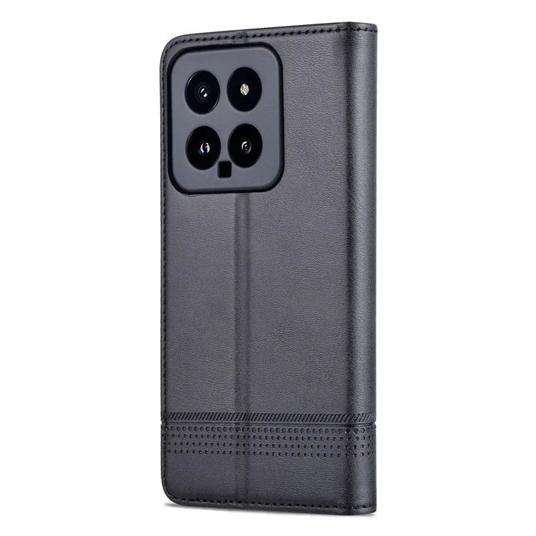 AZNS для Xiaomi 14 Чехол Антицарапина Подставка для телефона Бумажник - Черный 
