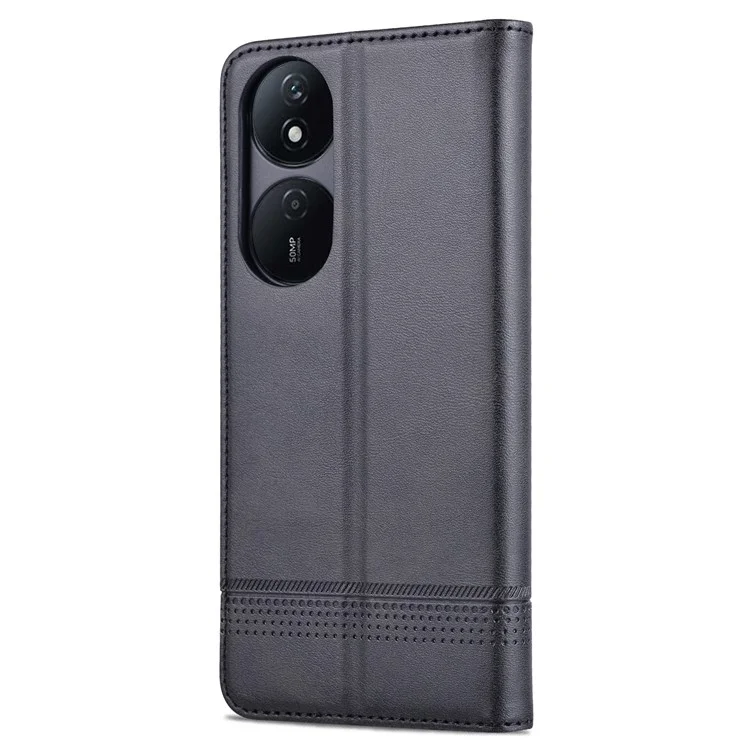 AZNS For Honor Play 50 Plus 5G Case Magnetischer Verschluss Leder-Geldbörsen-Handyhülle - Schwarz