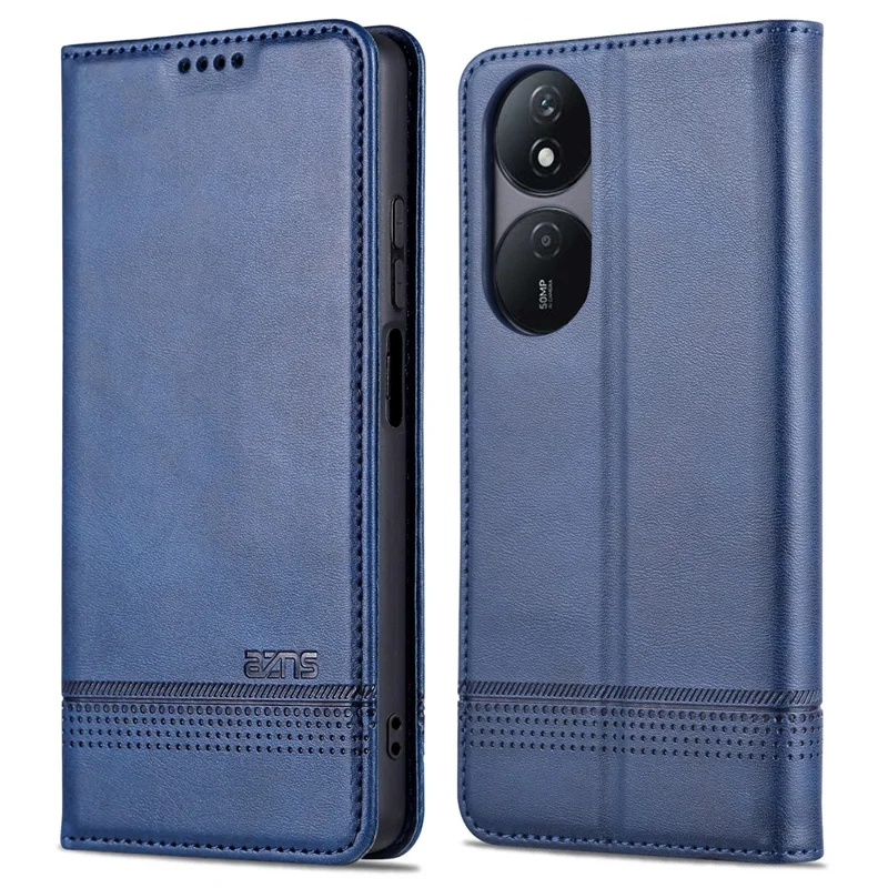 AZNS For Honor Play 50 Plus 5G Case Magnetic Closing Leather Wallet Phone Cover - Blue