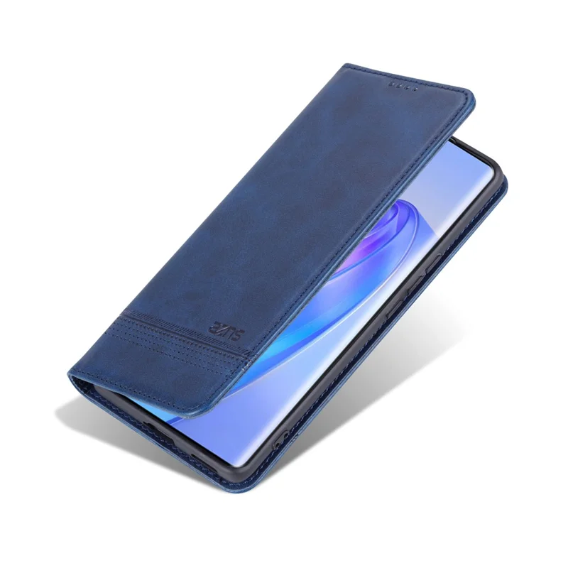 AZNS For Honor Play 50 Plus 5G Case Magnetic Closing Leather Wallet Phone Cover - Blue